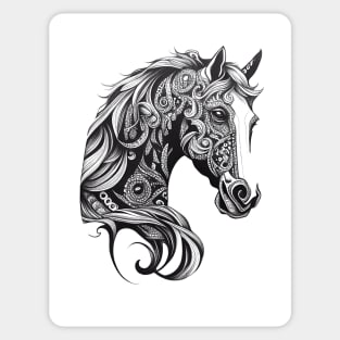 Horse Wild Animal Nature Illustration Art Tattoo Sticker